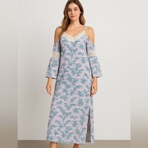 Revolve Tiare Hawaii NWT Tropical Long Resort Maxi Sun Dress Swim Coverup sz S/M